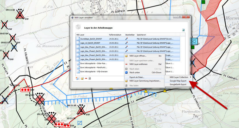 In Google Maps exportieren - Schritt 1