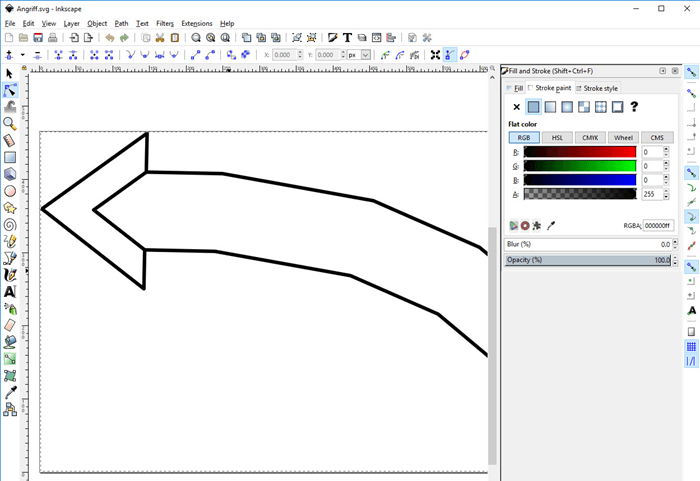 Taktische Grafik in Inkscape öffnen und bearbeiten