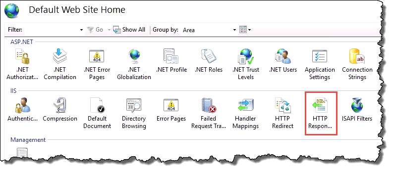 IIS CORS activation - step 1